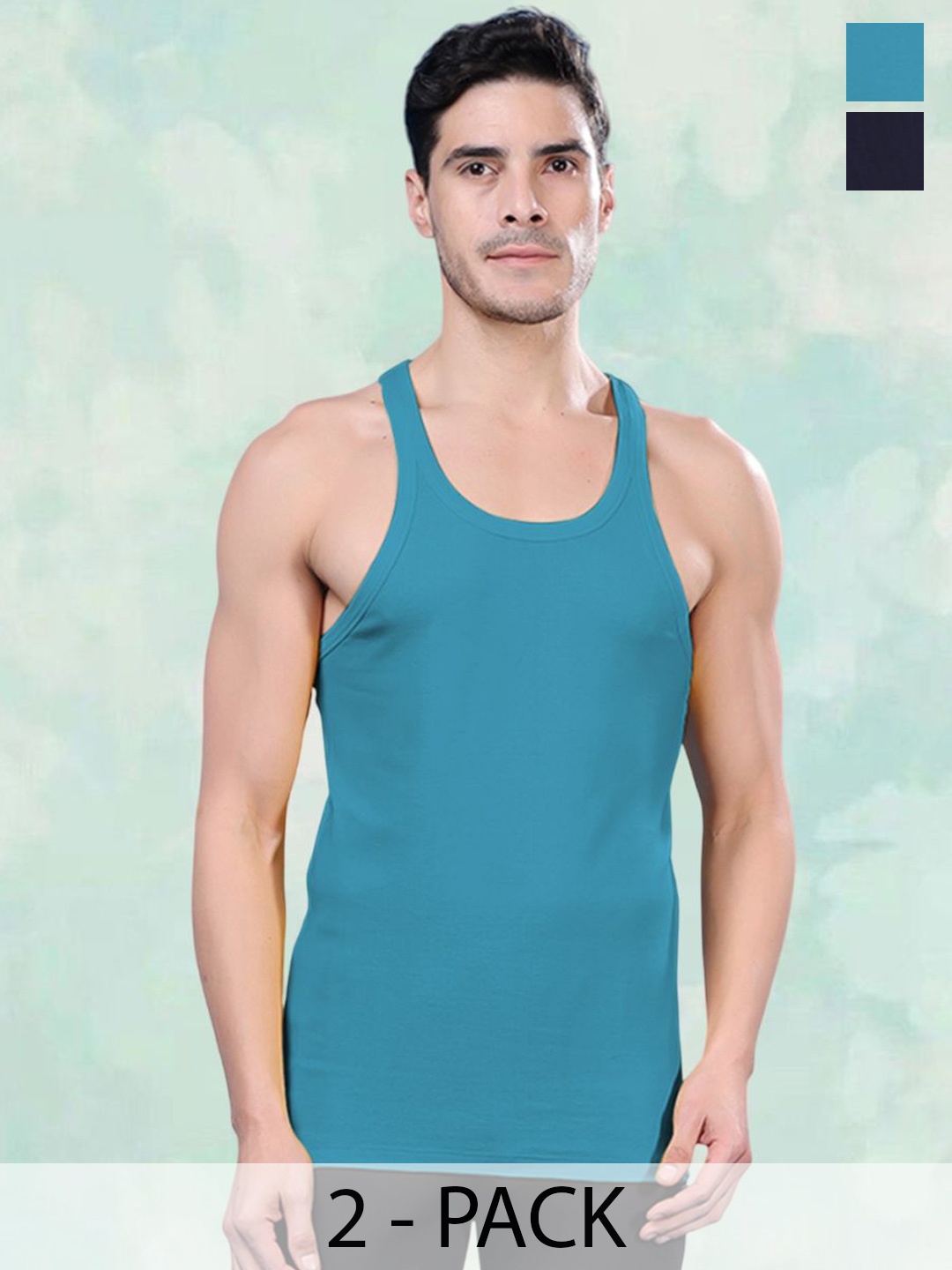

FBAR Pack Of 2 Gym Vest FBCA-17-20, Navy blue