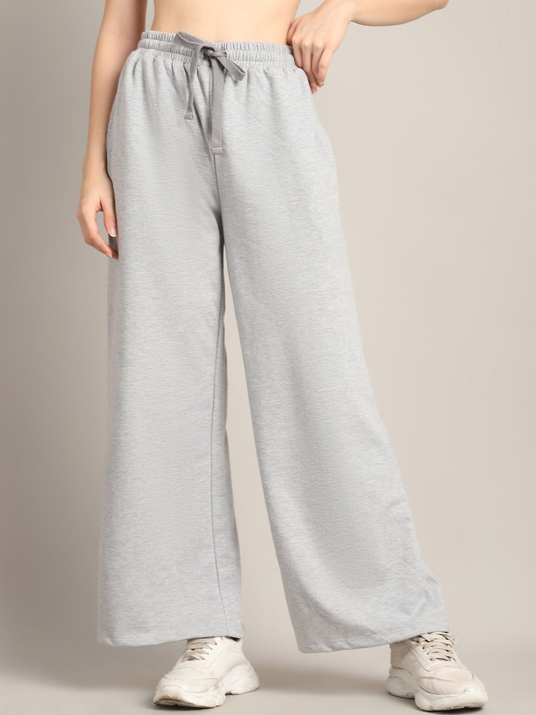 

Rute Pure Cotton Mid-Rise Slim-Fit Regular Trousers, Grey