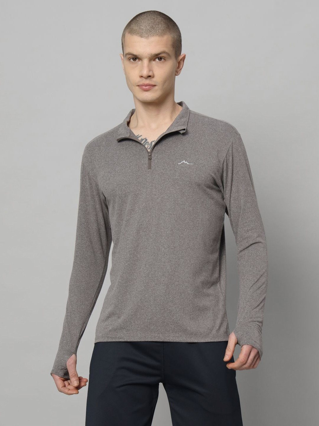 

Reccy Men Quick Dry Breathable Full Sleeve T-shirt Baselayer, Grey