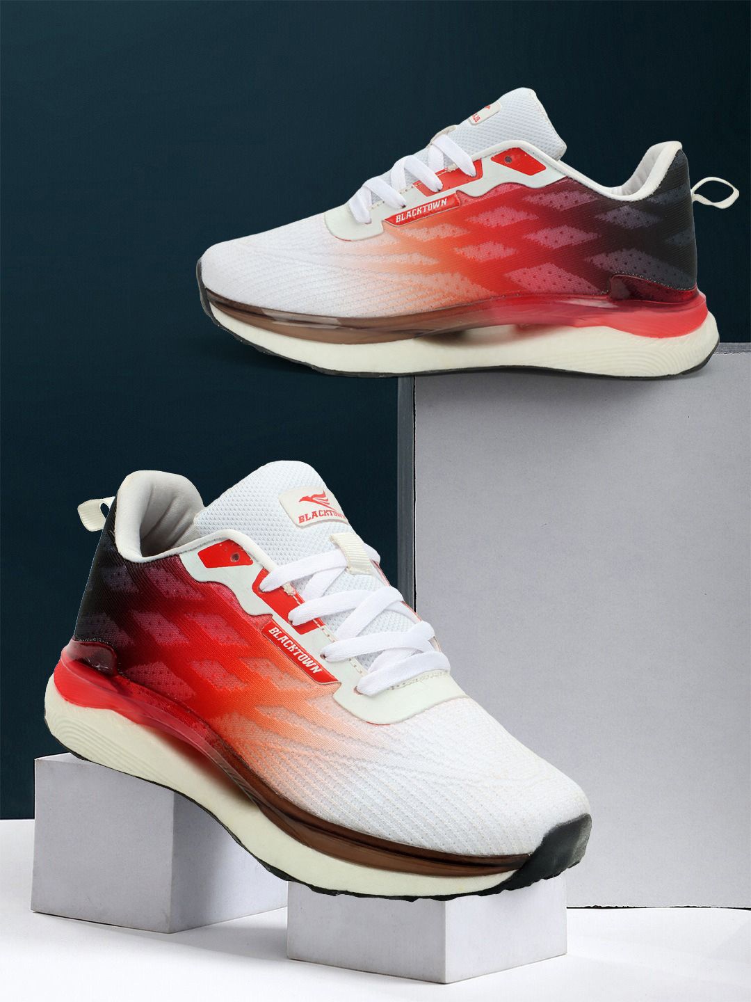 

Blacktown Men Mesh Running Non-Marking Shoes, White