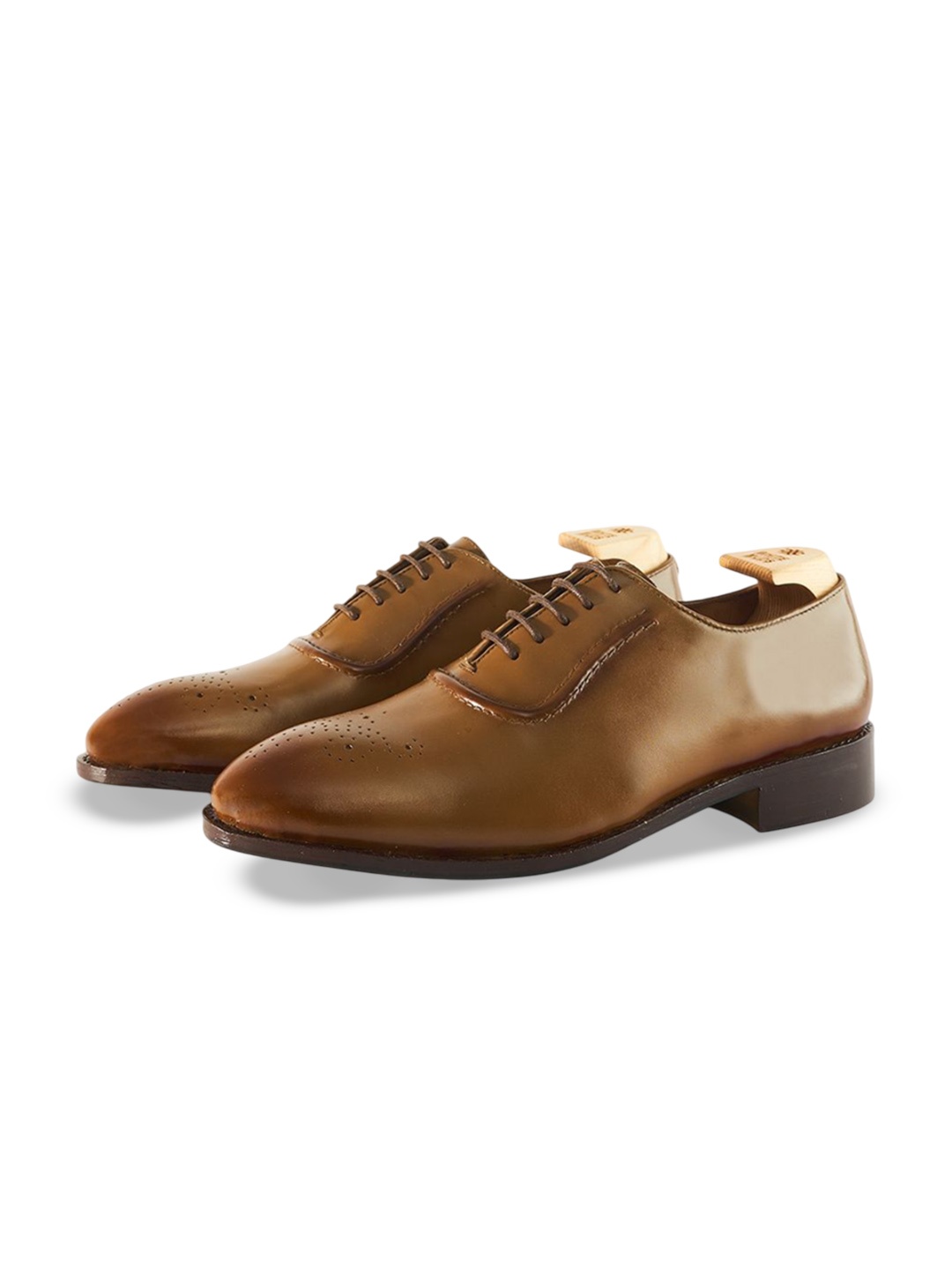 

Whitemuds Men Leather Lace Up Formal Oxfords, Brown