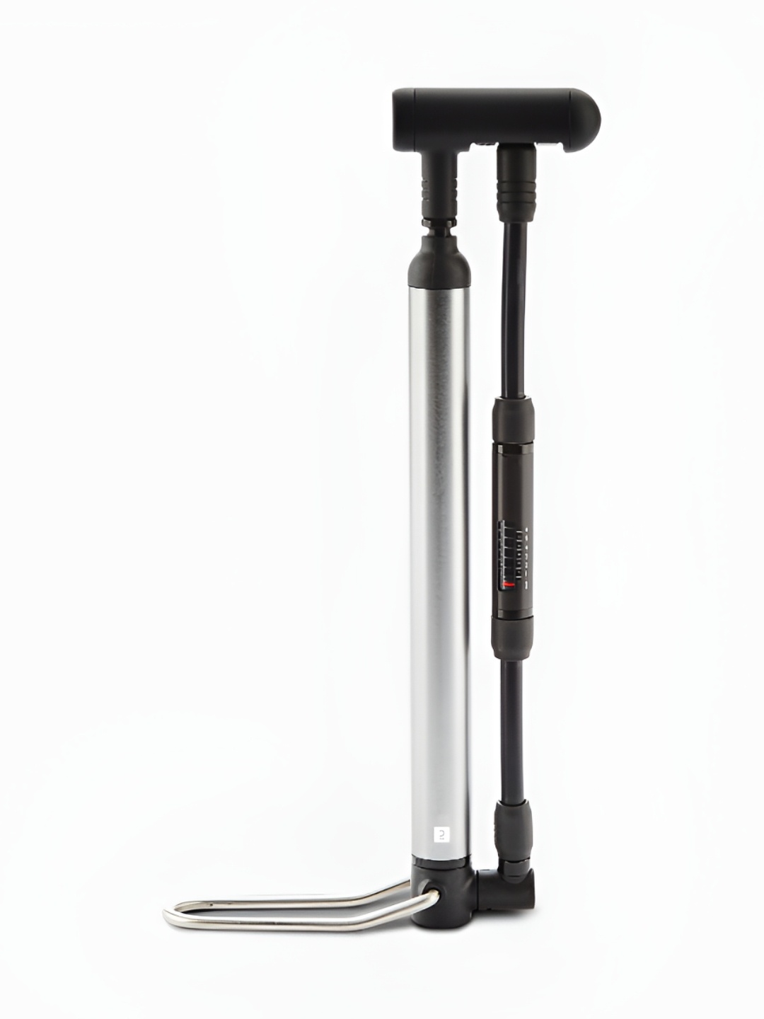 

ROCKRIDER By Decathlon Portable Travel Foot Pump, Silver