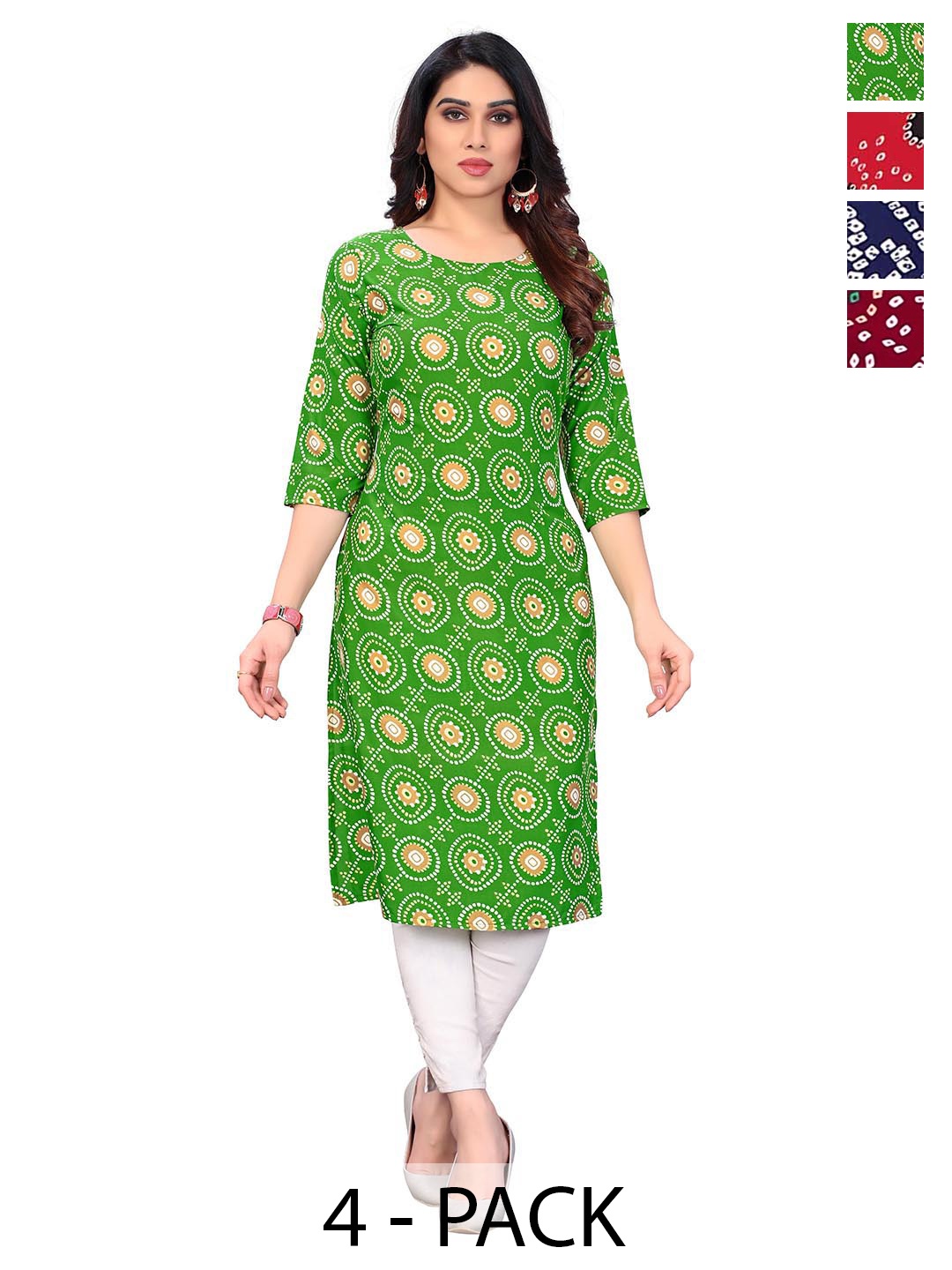 

KETAKI FASHION Women Geometric Printed Crepe Kurta, Multi