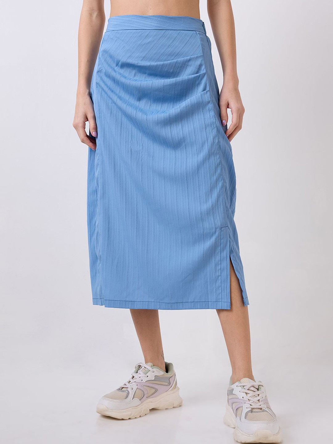 

SZN Women Pleated Midi Skort, Blue