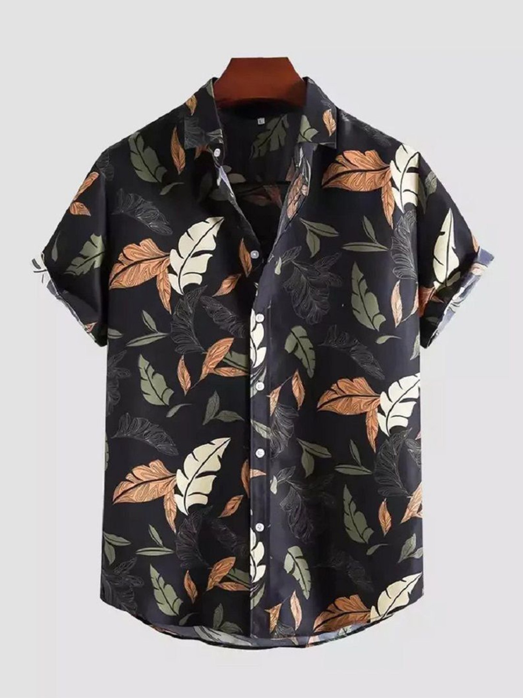 

Metronaut Men Standard Regular Fit Spread Collar Floral Printed Elastane Casual Shirt, Black