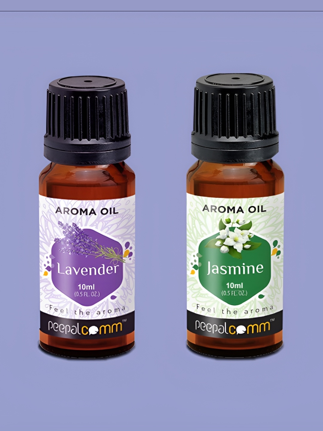 

PEEPALCOMM 2-Pcs Black Jasmine & Lavender Aroma Oils - 10 ml