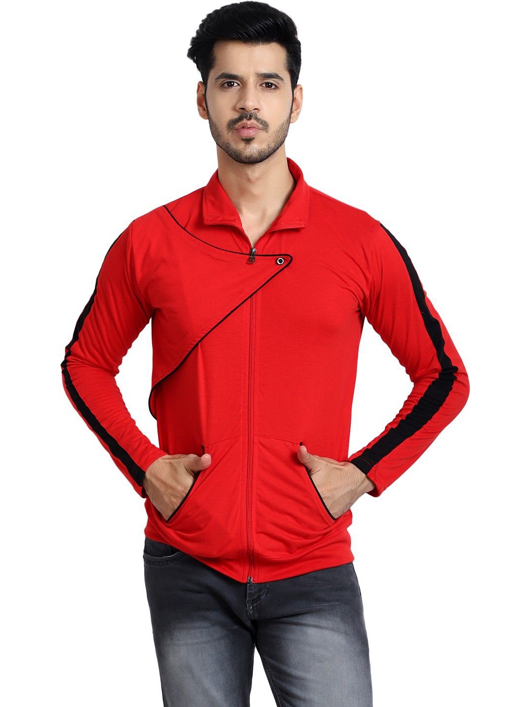 

Black Collection Men Solid Slim Fit T-shirt, Red