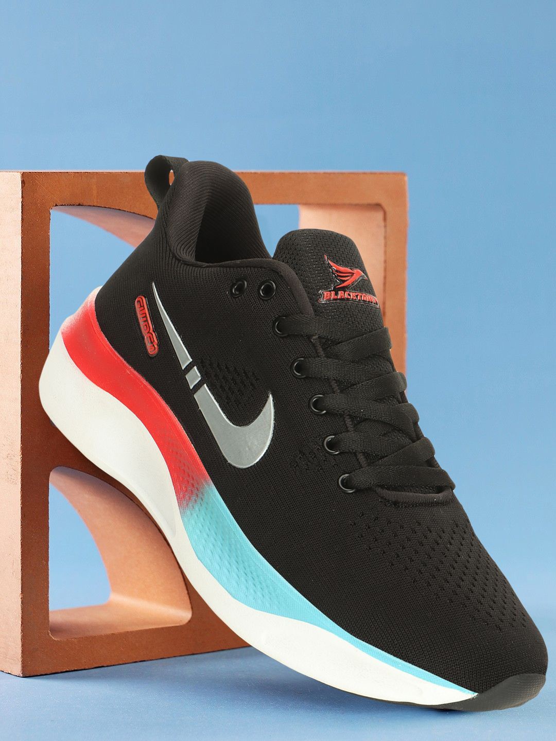 

Blacktown Men Mesh Running Non-Marking Shoes, Black