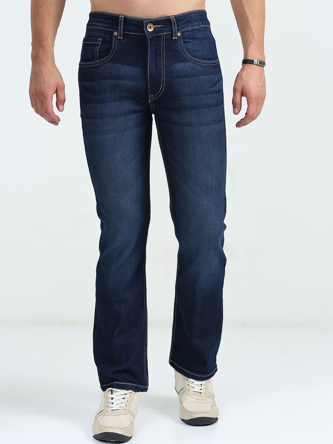 

ALTIVA Men Comfort Bootcut Light Fade Stretchable Jeans, Blue
