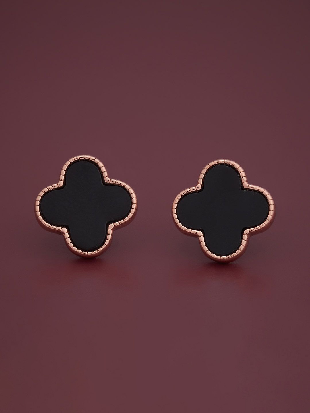

Kushal's Fashion Jewellery 92.5 Silver Rose Gold-Plated Classic Zircon Studs