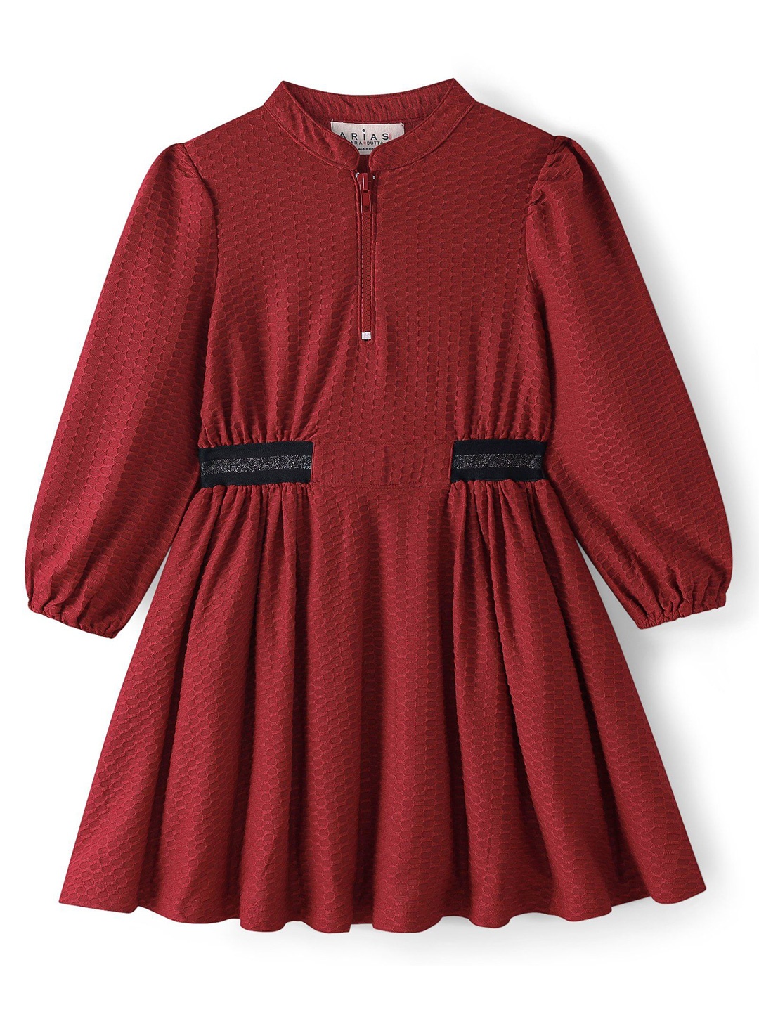 

ARIAS By LARA DUTTA Girls Peplum Dress, Red