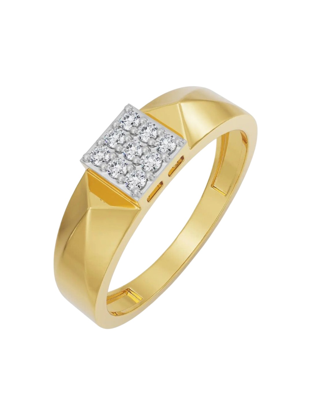 

Emori Men Geneva 14 Kt Gold and Diamond 0.14 Kt Ring