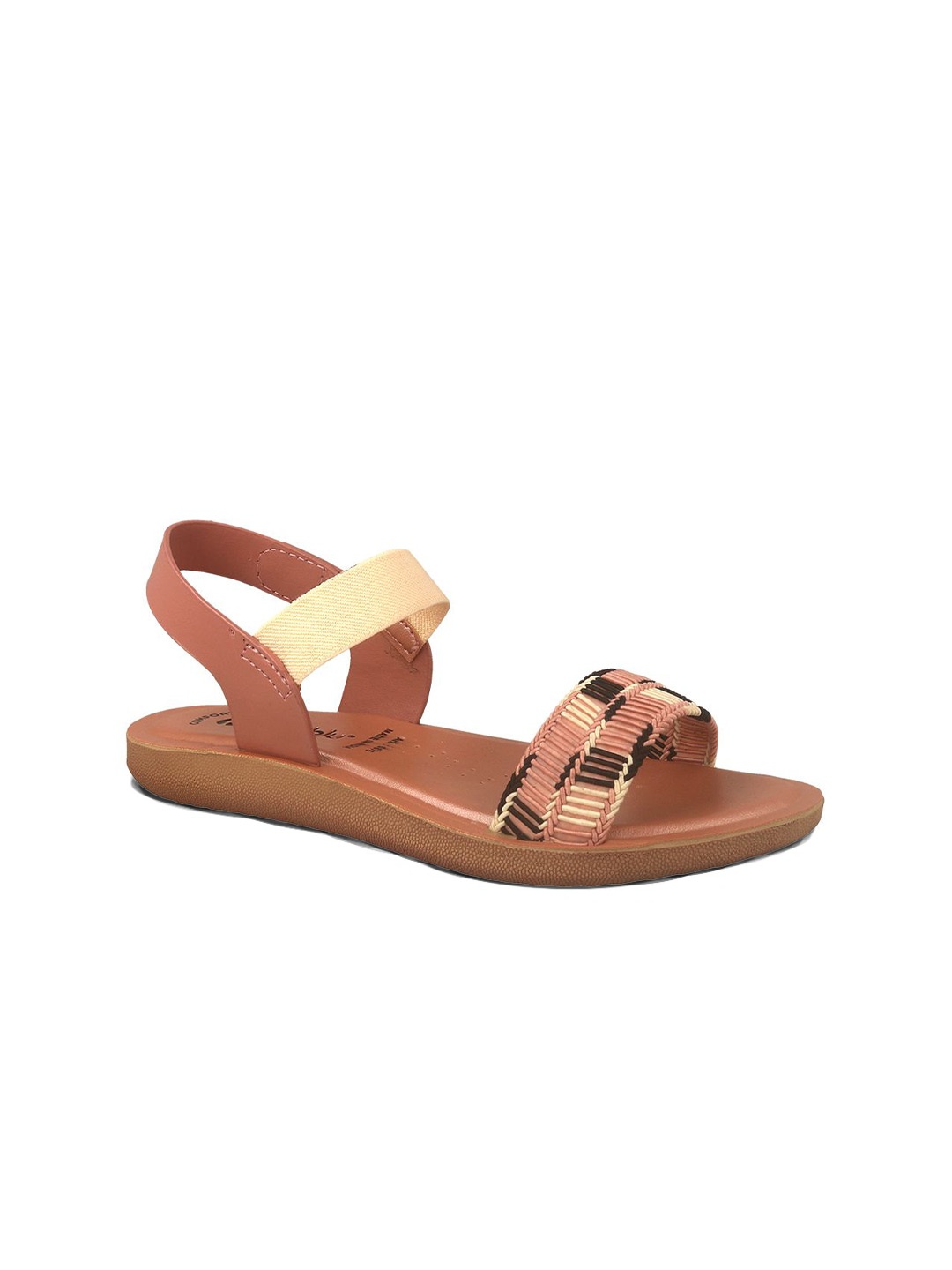 

Aeroblu Women Textured Open Toe Flats, Pink