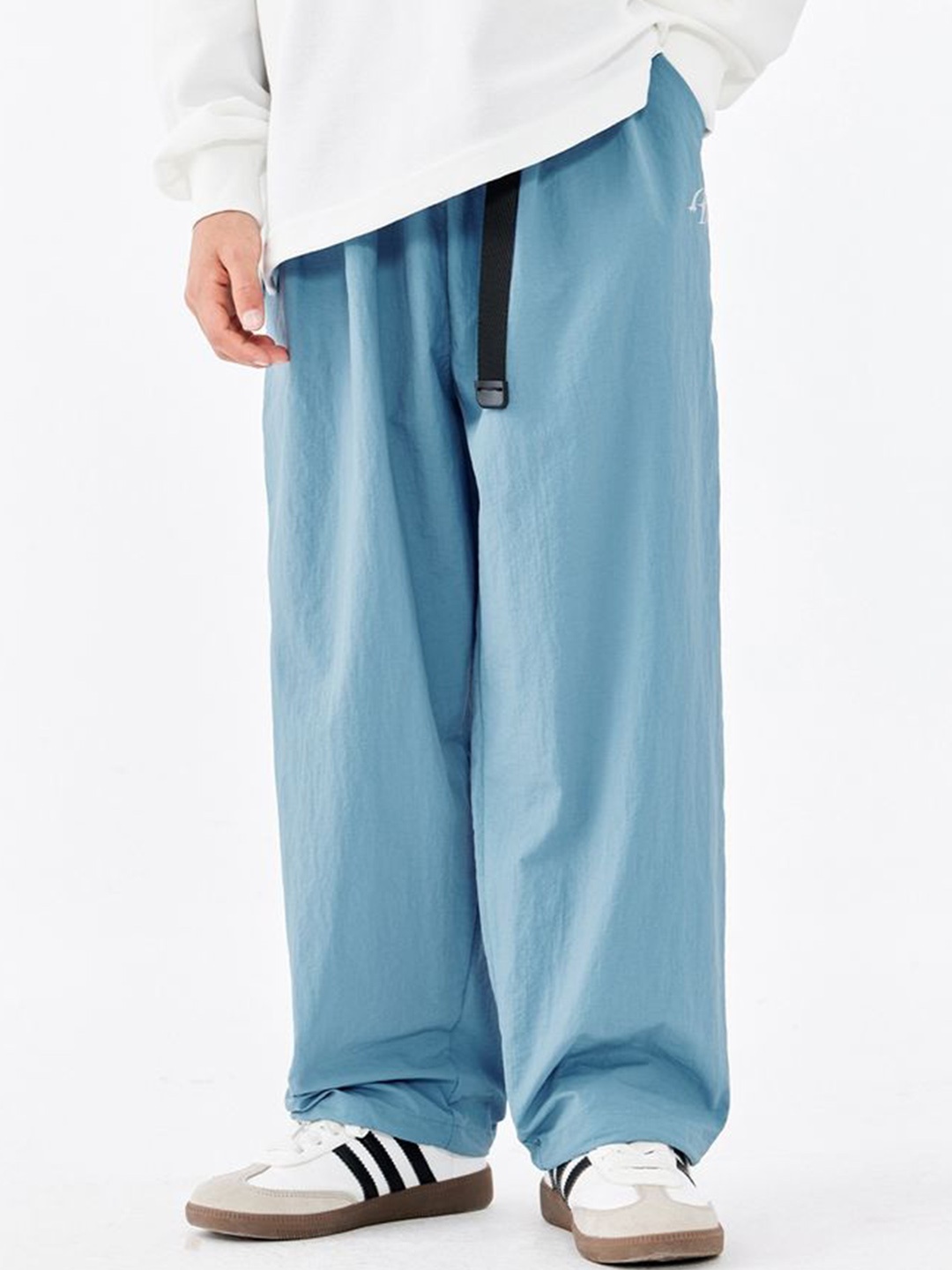 

LULU & SKY Girls Straight Fit High-Rise Trousers, Blue