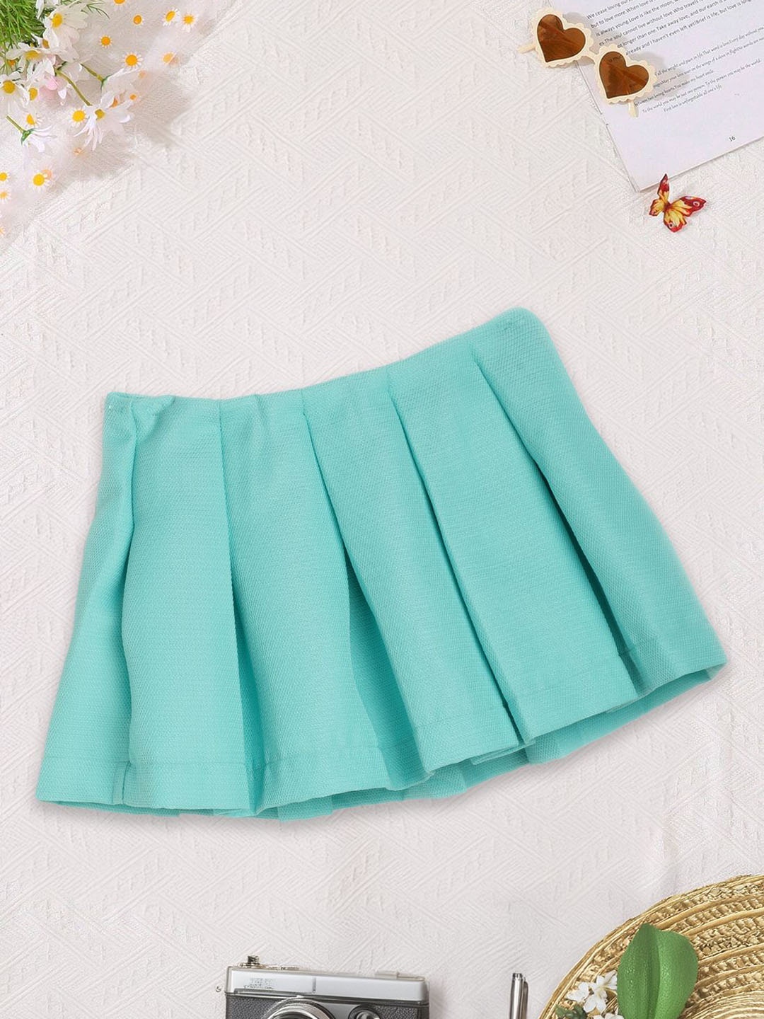 

FOREVER FRIDAY Girls A-Line Pleated Skirt, Green