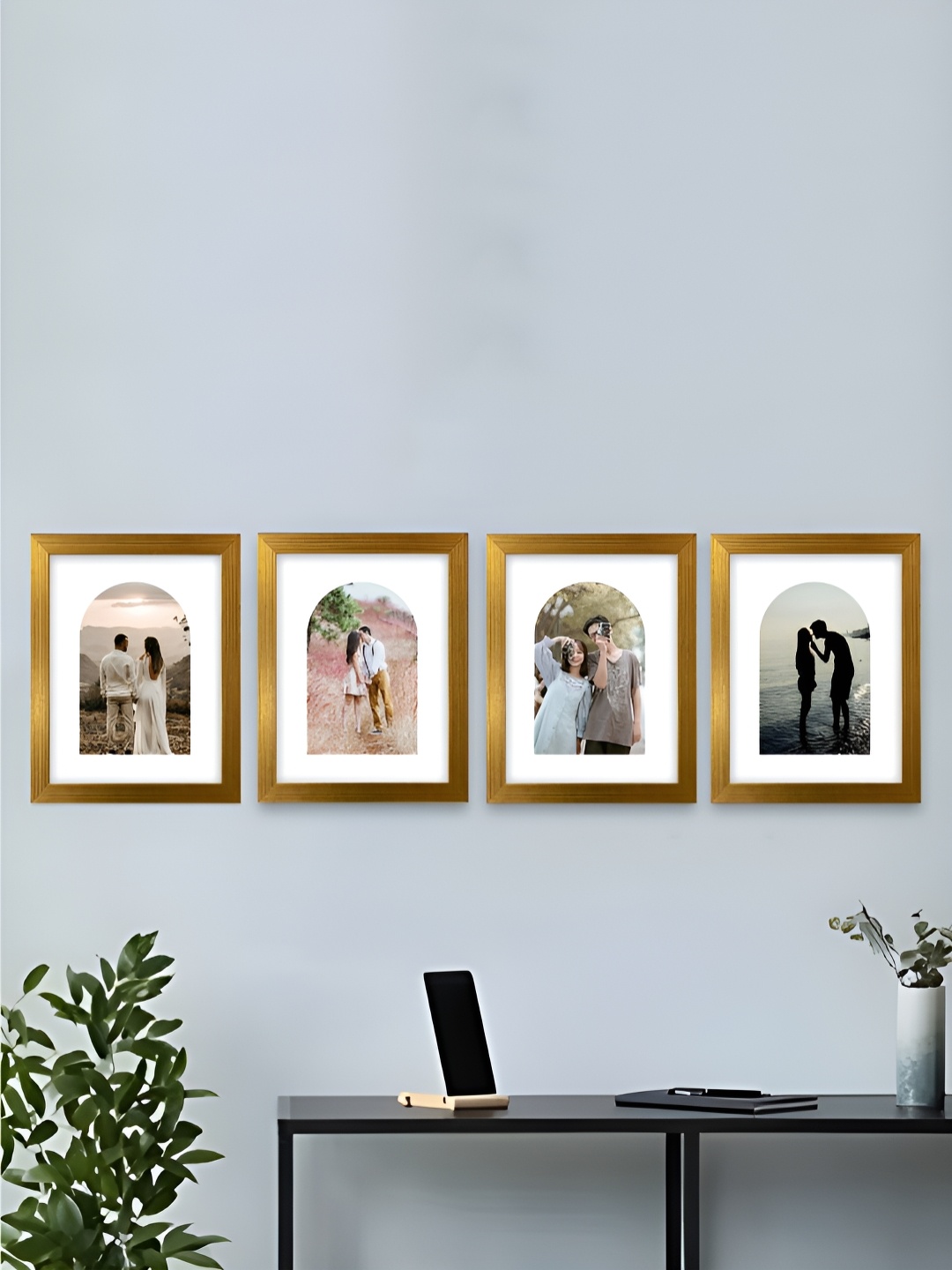 

Art Street Gold-Toned 2 to 4 Pieces MDF Table Photo Frames