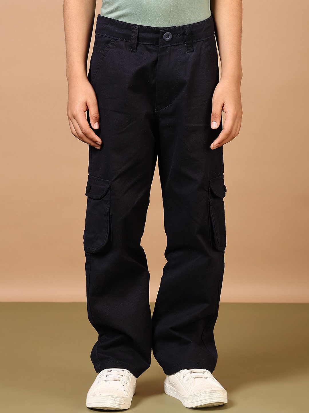 

V-Mart Boys Cargos Trousers, Navy blue