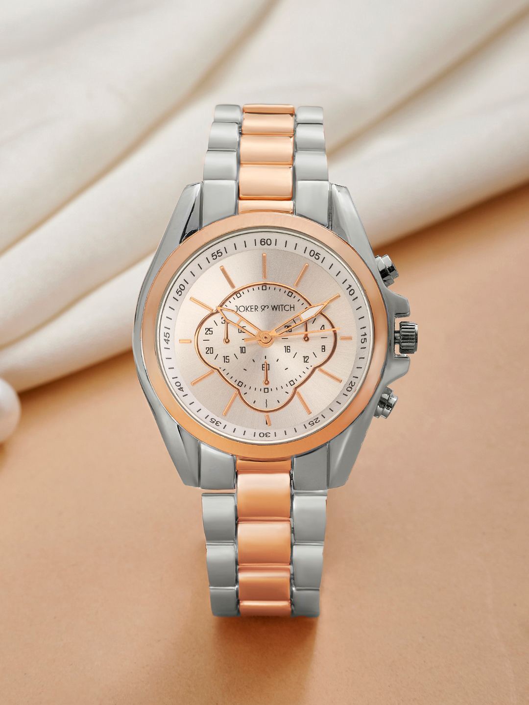 

JOKER & WITCH Women Dial & Wrap Around Straps Digital Watch AMWW873, Rose gold