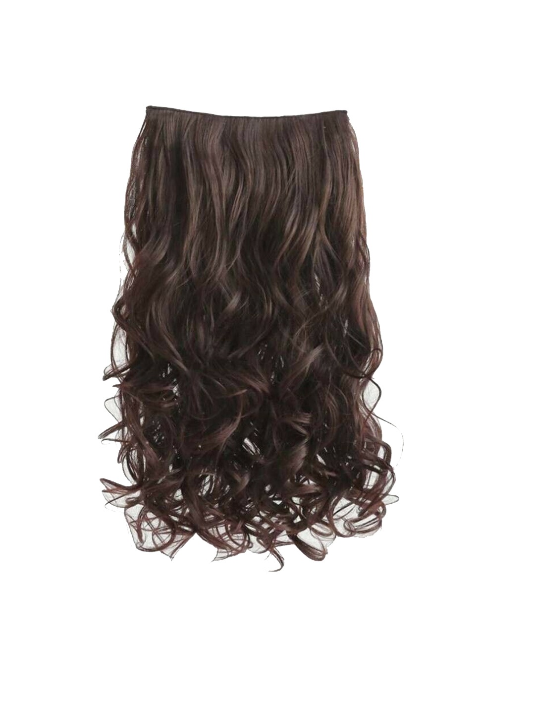 

camola deva Clip In Wavy Scalp Topper Hair Extension- Brown- 22 Inch