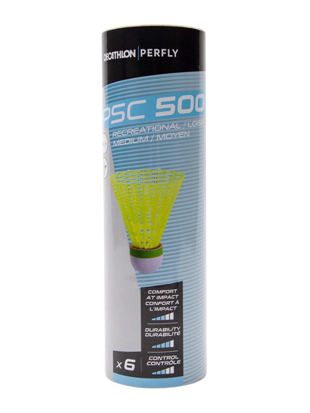 

PERFLY By Decathlon PSC 500 Badminton Shuttlecocks, Yellow