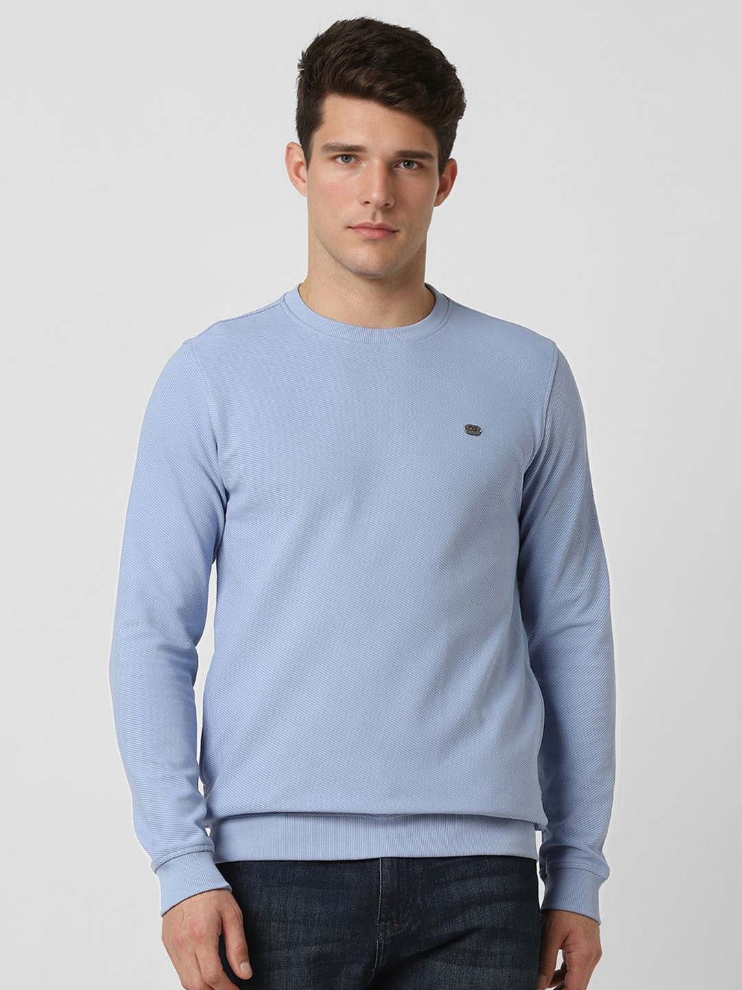 

Peter England Casuals Men Round Neck Sweatshirt, Blue