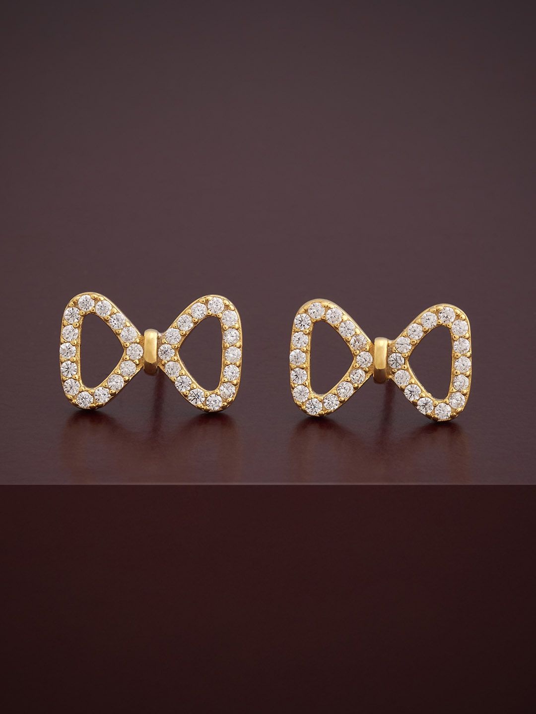 

Kushal's Fashion Jewellery 92.5 Silver Gold-Plated Classic Studs Earrings