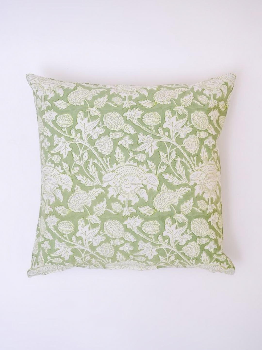 

Block N Style Triton Green & White Floral Printed Cotton Square Cushion Covers