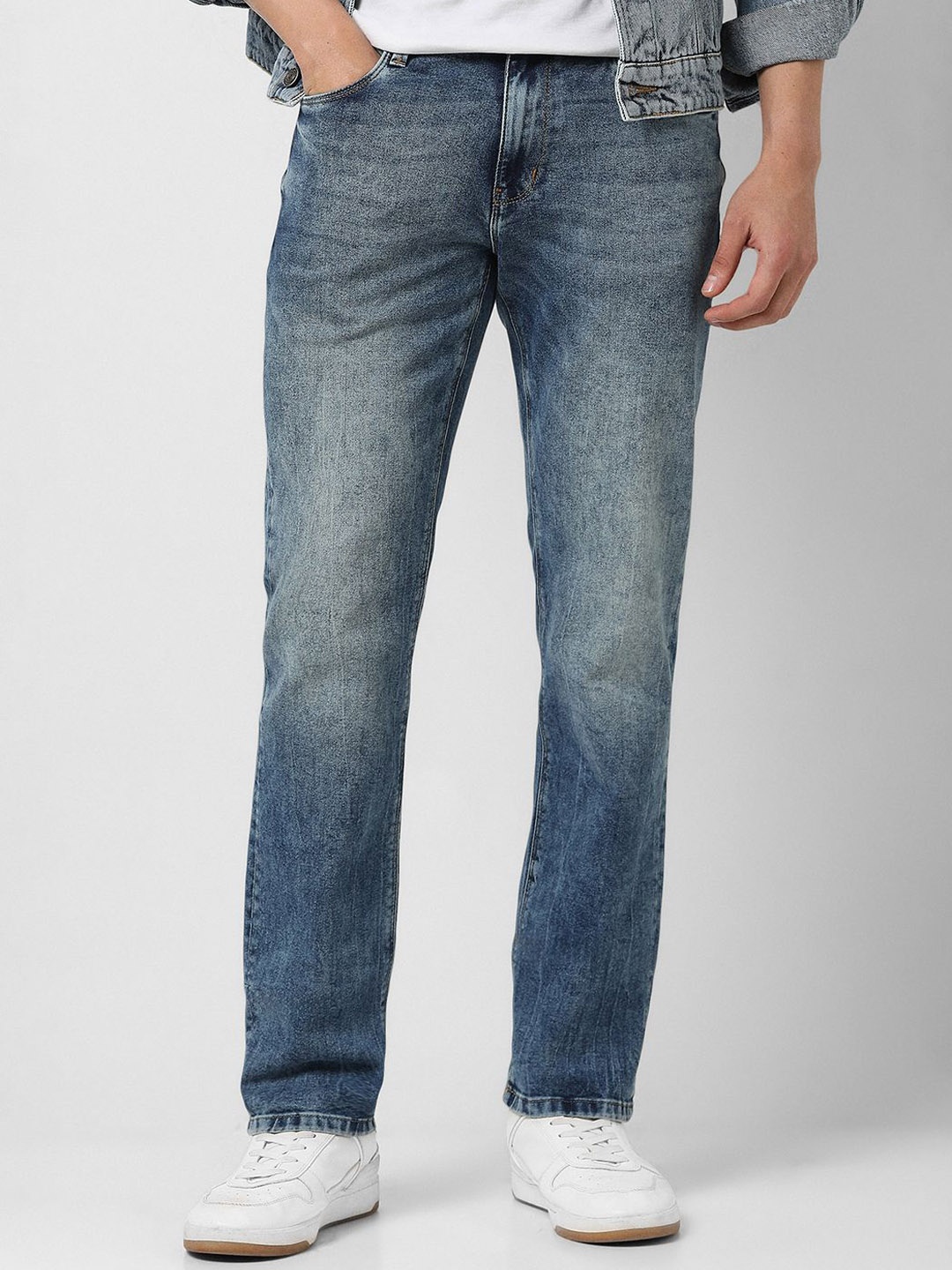

VAN HEUSEN DENIM LABS Men Slim Fit Heavy Fade Jeans, Blue