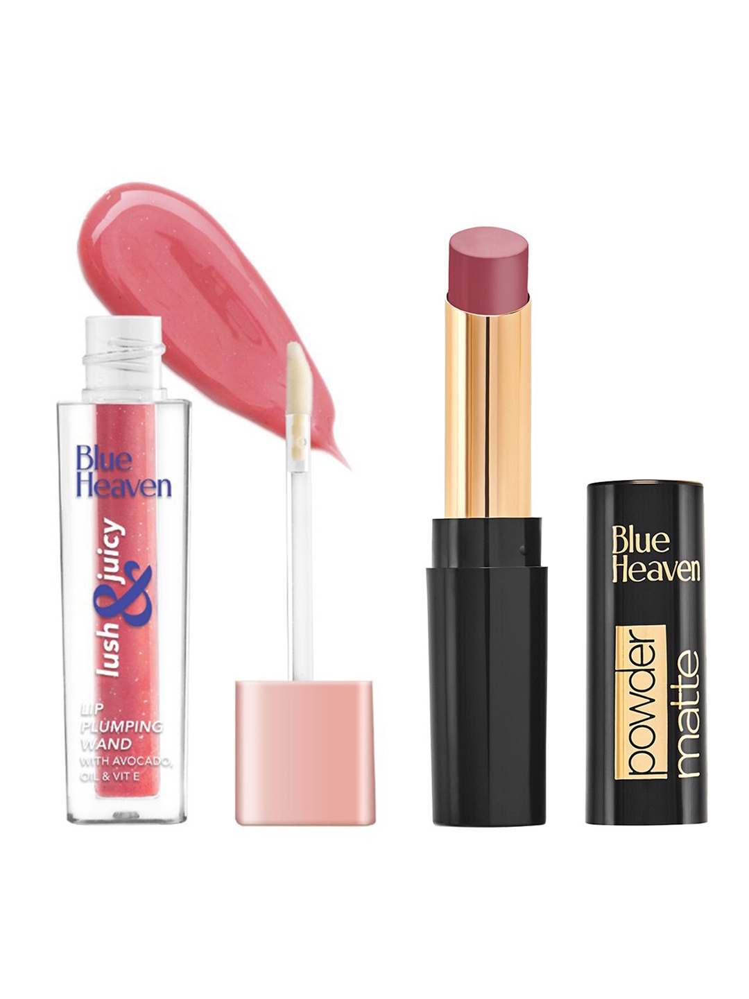 

Blue Heaven Set Of Lip Gloss With Matte Bullet Lipstick - 4.5ml + 3.5g, Pink