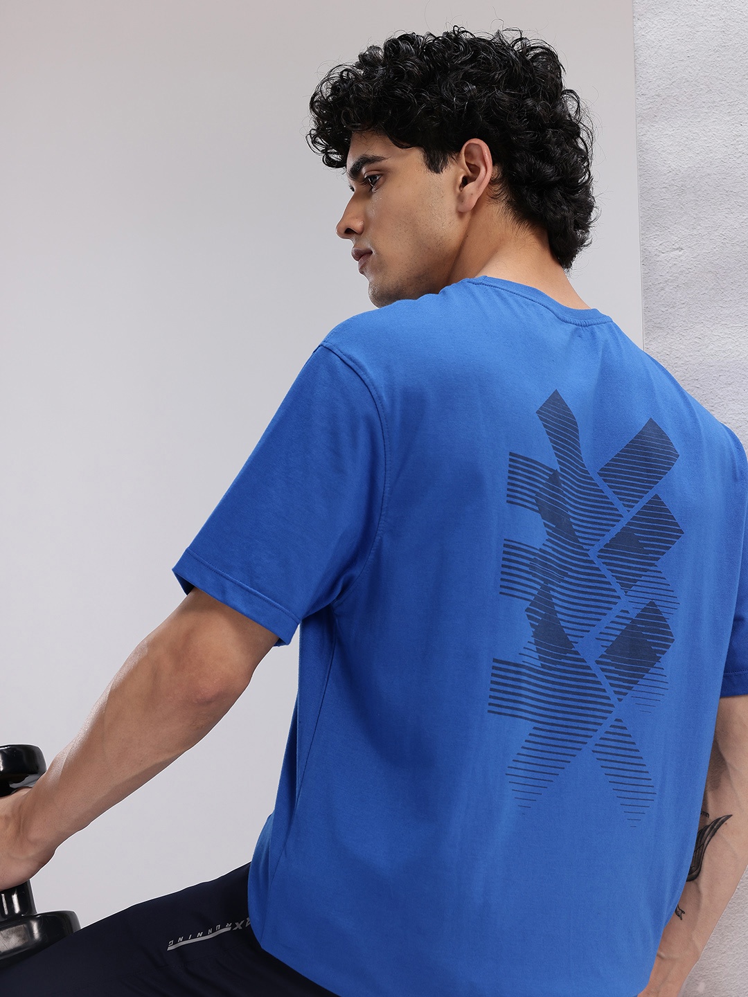 

HRX by Hrithik Roshan Brand Logo Print Training T-shirt, Blue