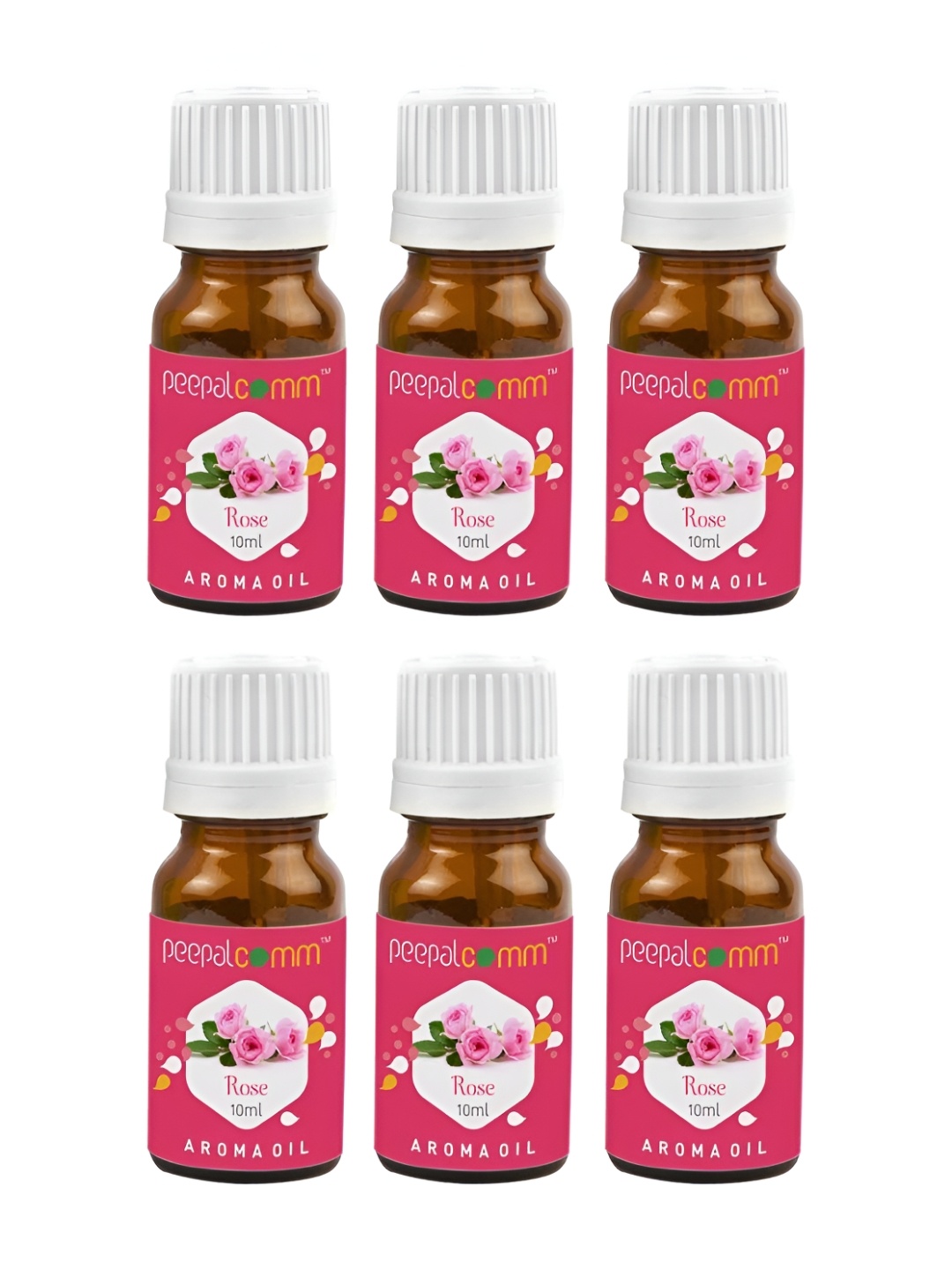 

PEEPALCOMM 6-Pcs Black Rose Aroma Oils - 10 ml