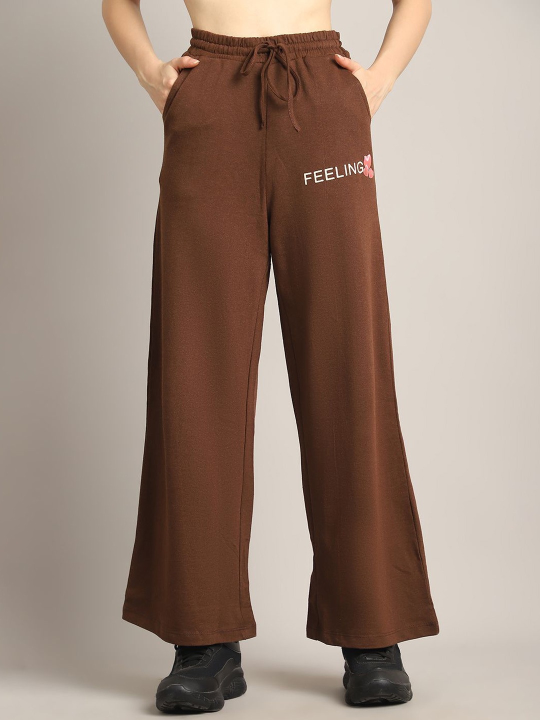 

Rute Women Pure Cotton Mid-Rise Slim-Fit Trousers, Brown