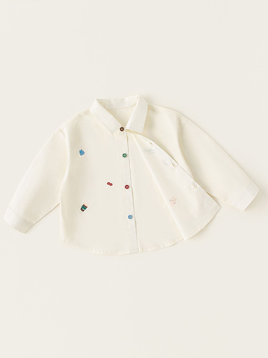 

LULU & SKY Boys Knitted Shirt, Off white