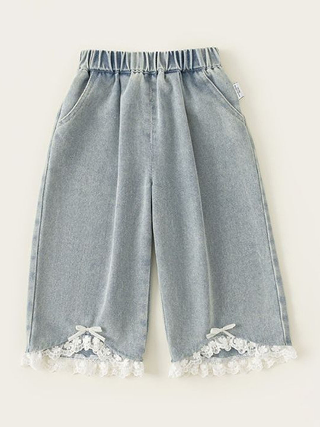

LULU & SKY Girls Wide Leg High-Rise Jeans, Blue