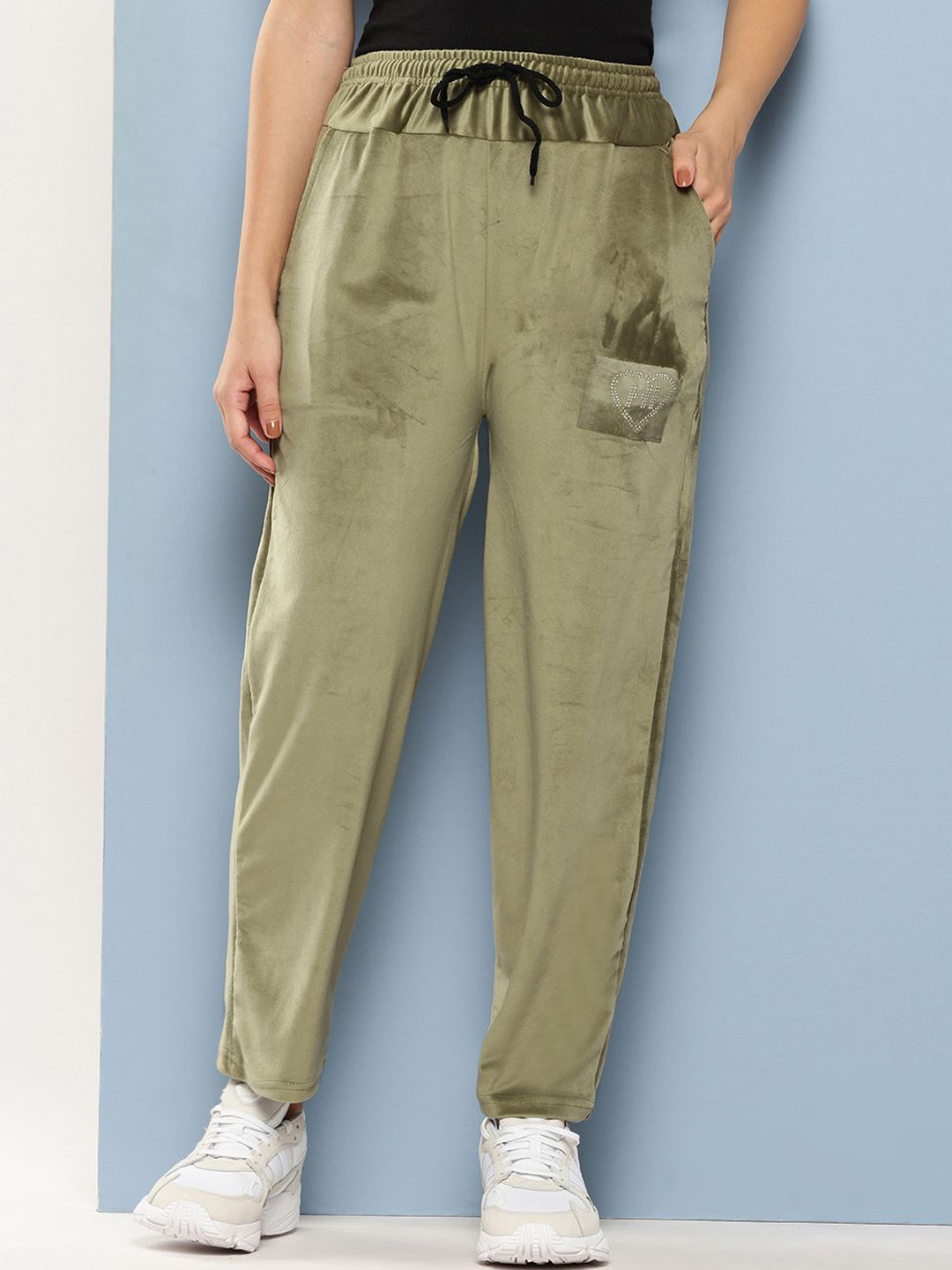 

CORSICA Women Original Relaxed Fit High-Rise Cotton Trouser, Olive
