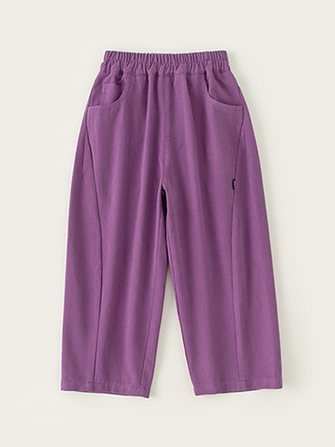 

LULU & SKY Girls Straight Fit High-Rise Culottes Trousers, Purple