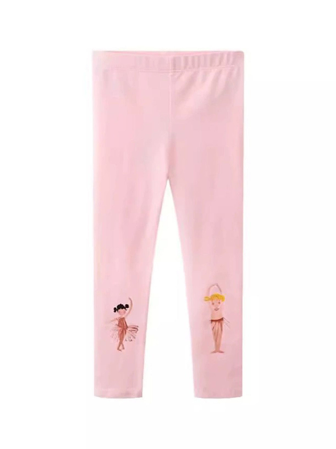 

LULU & SKY Girls Ankle-Length Cotton Leggings, Pink