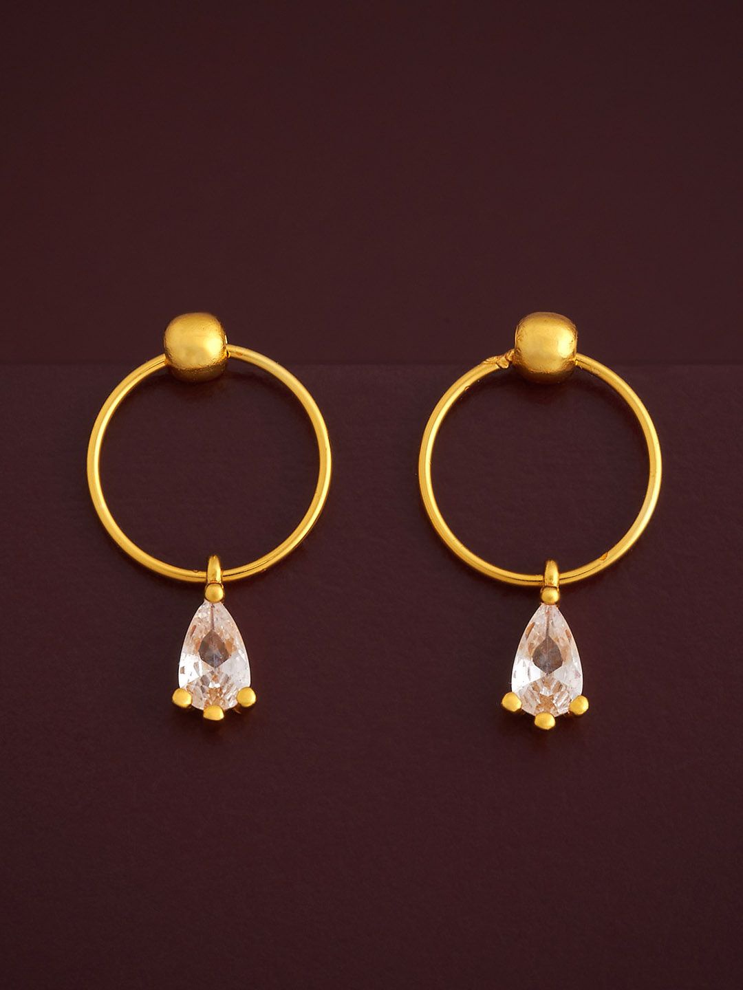 

Kushal's Fashion Jewellery 92.5 Silver Gold-Plated Classic Drop Earrings