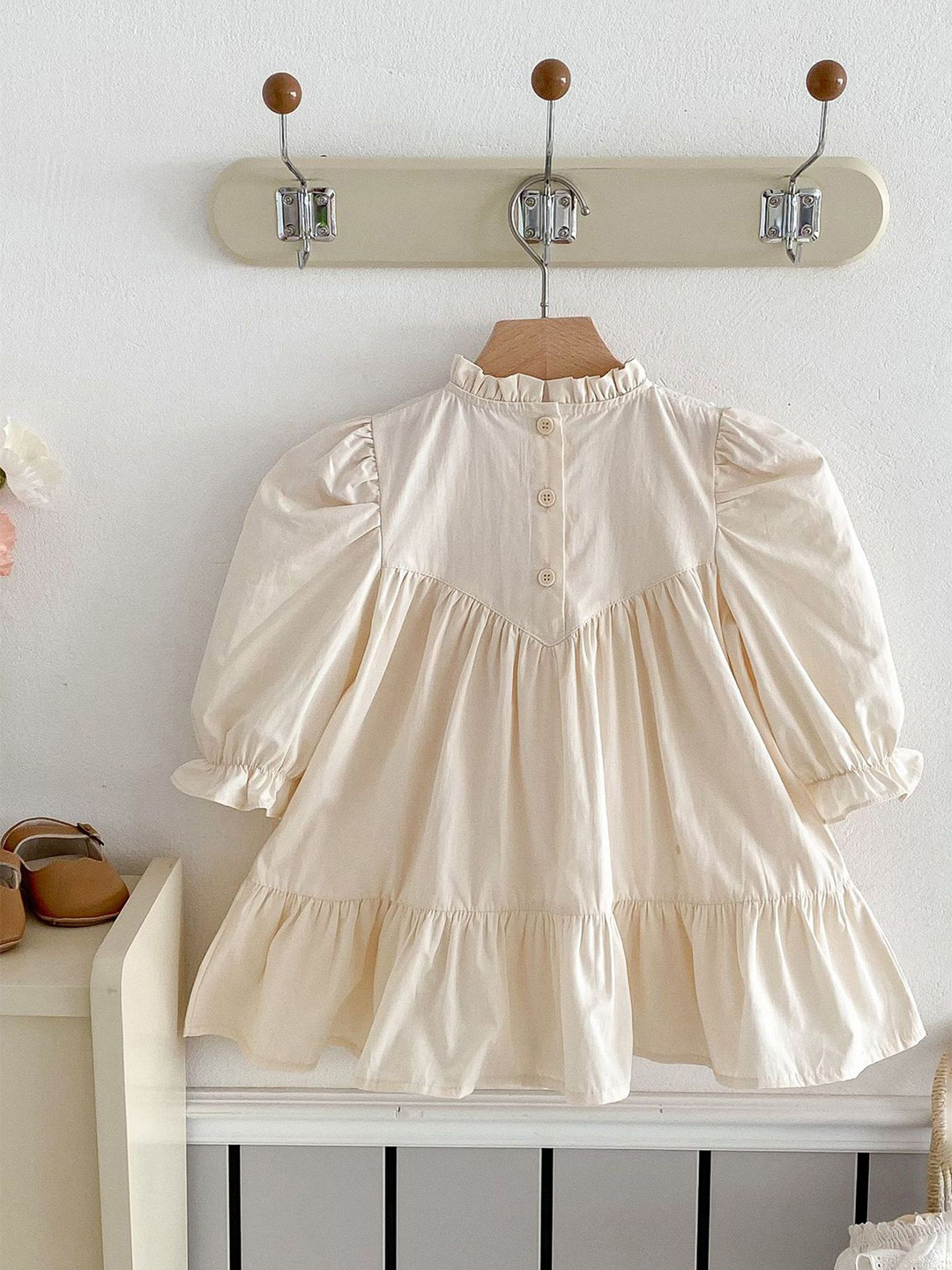 

LULU & SKY Peplum Dress, Beige