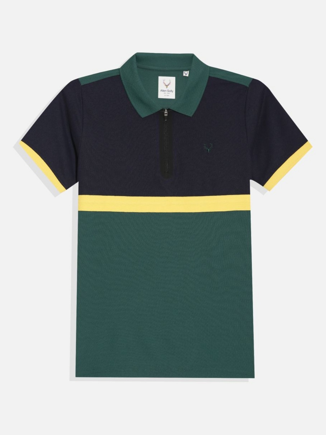 

Allen Solly Junior Boys Colourblocked Polo Collar T-shirt, Green