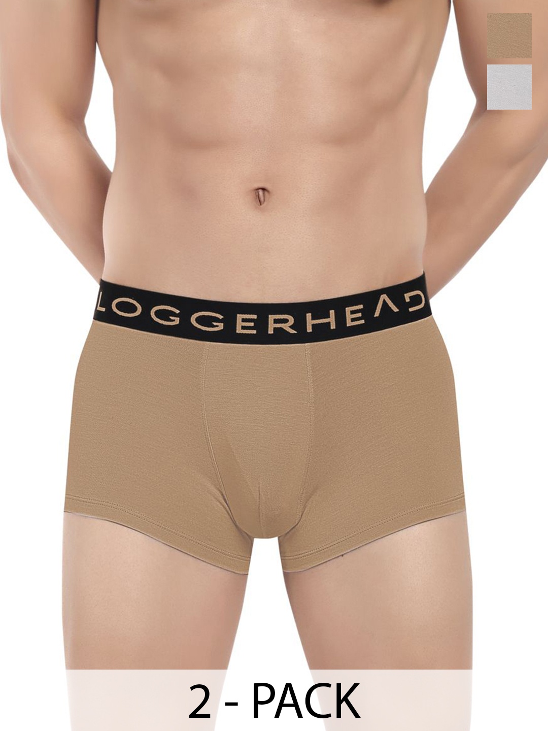 

LOGGERHEAD Pack Of 2 Mid Rise Trunks - LHMT013-Sinopia-Harbar-Sinopia-Harbar, Brown