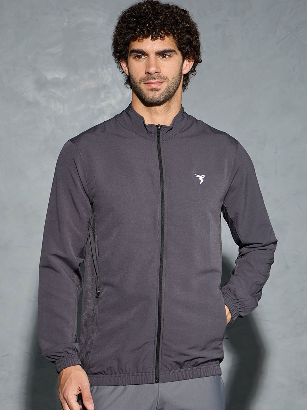 

Technosport Men Solid Mock Collar Lightweight Outdoor Bomber Jacket, Grey