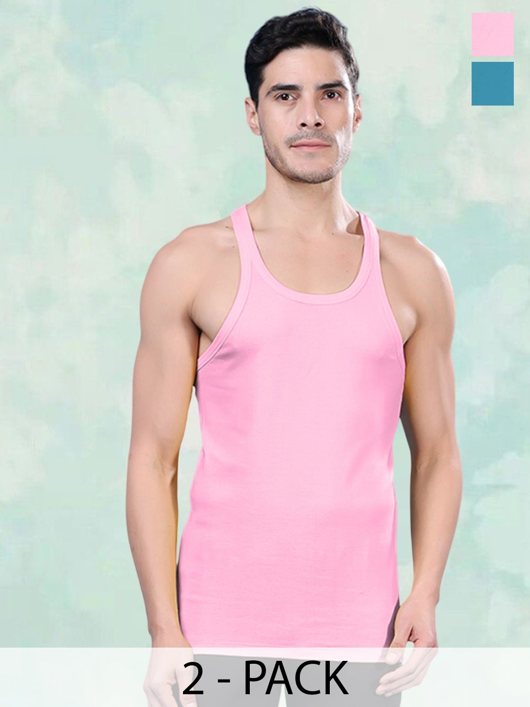 

FBAR Pack Of Sleeveless Gym Vests - FBCA-10-20, Pink