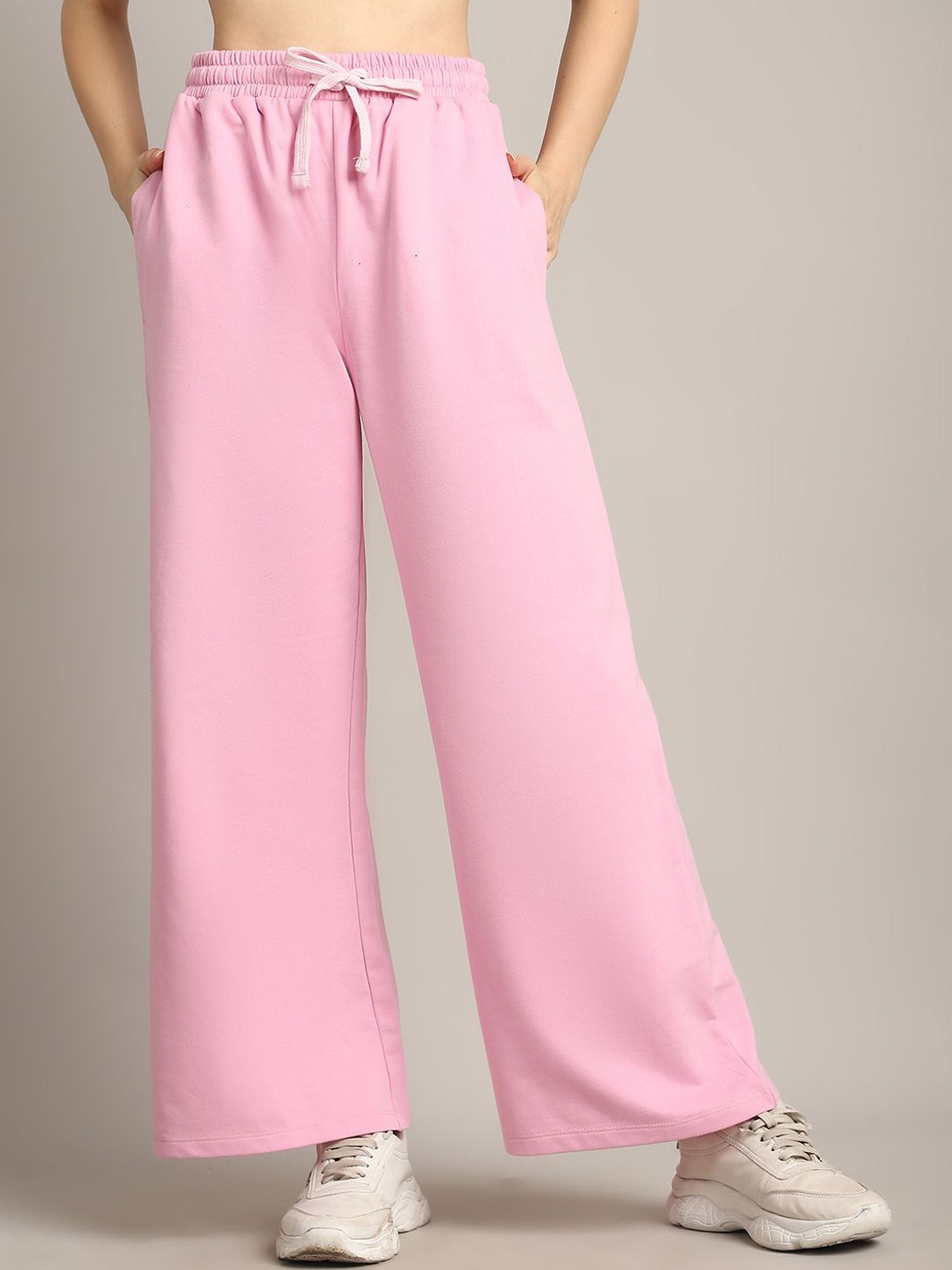 

Rute Women Pure Cotton Mid-Rise Slim-Fit Trousers, Pink