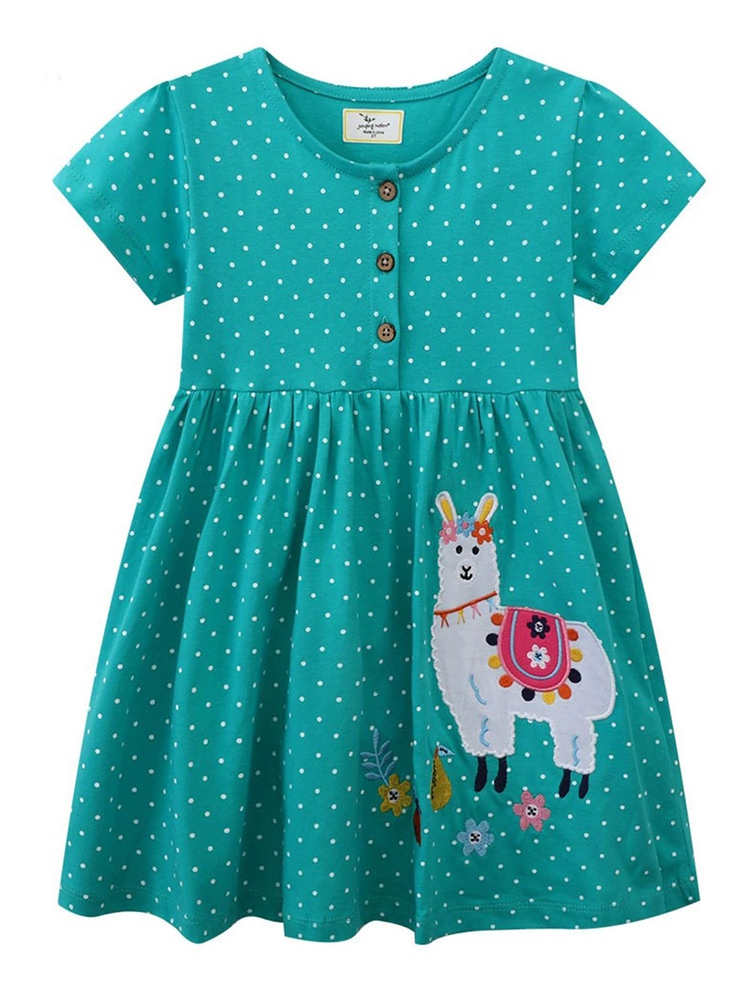 

LULU & SKY Girls Printed Nightdress, Green