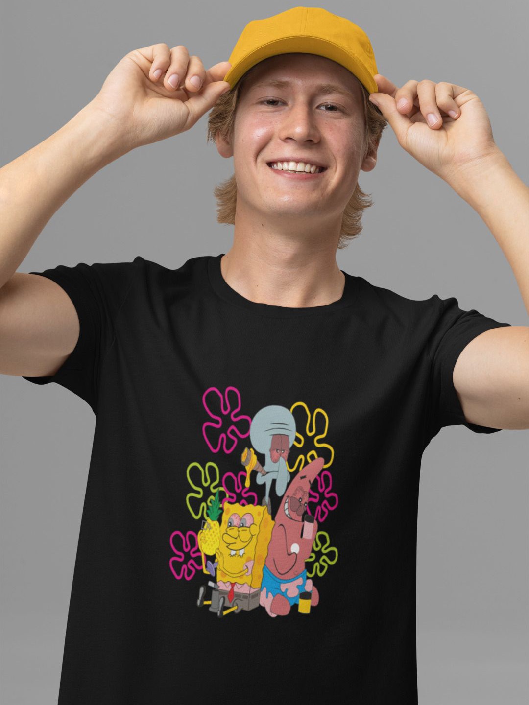 

Black Collection Men Graphic Printed Round Neck Cotton T-shirt