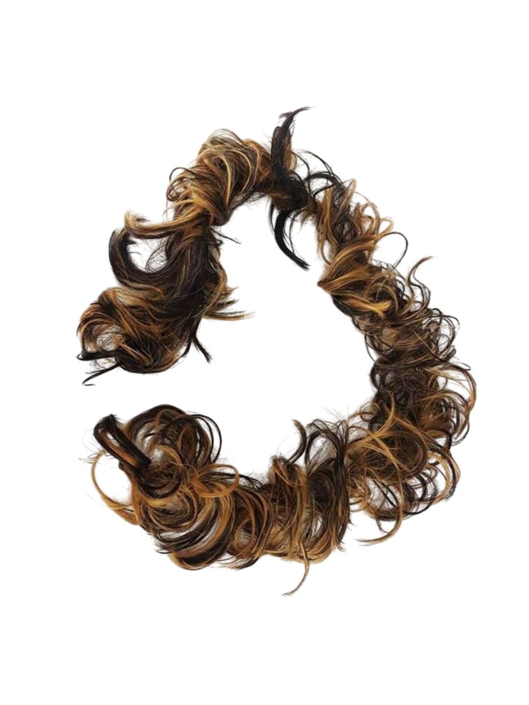 

camola deva Tape-In Twist Wavy Hair Extension - Black With Golden - 22 Inch, Gold