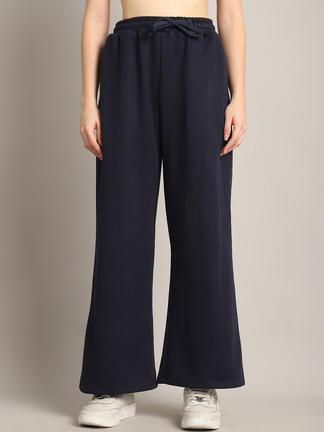 

Rute Cotton Slim-Fit Mid-Rise Track Pants, Navy blue