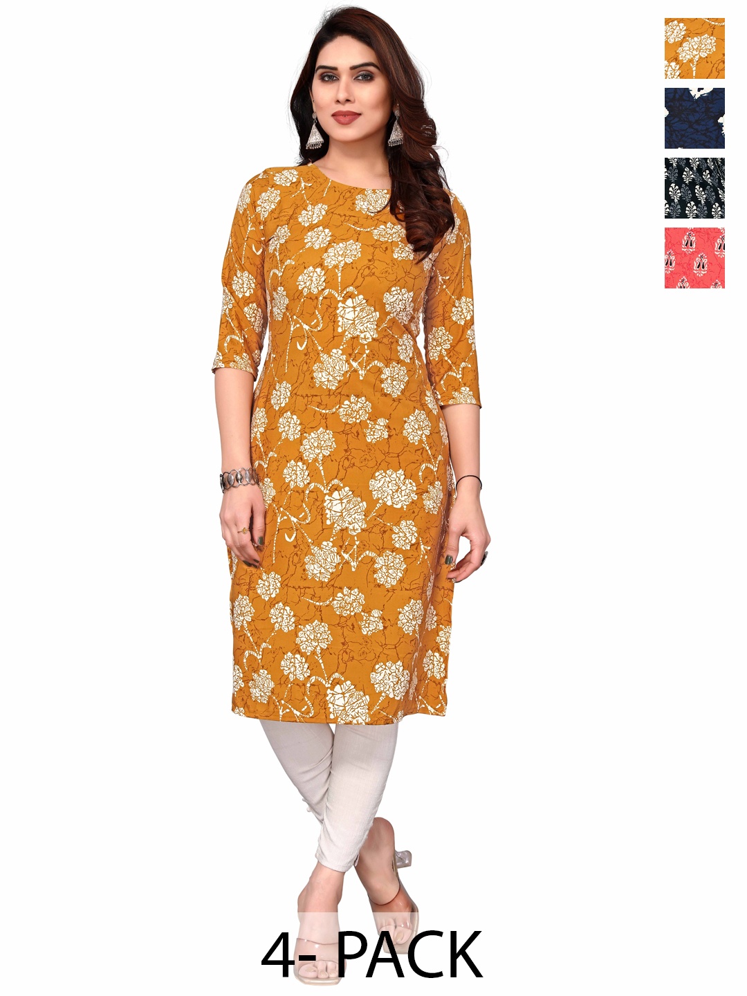 

KETAKI FASHION Women Ethnic Motifs Printed Crepe Kurta, Multi