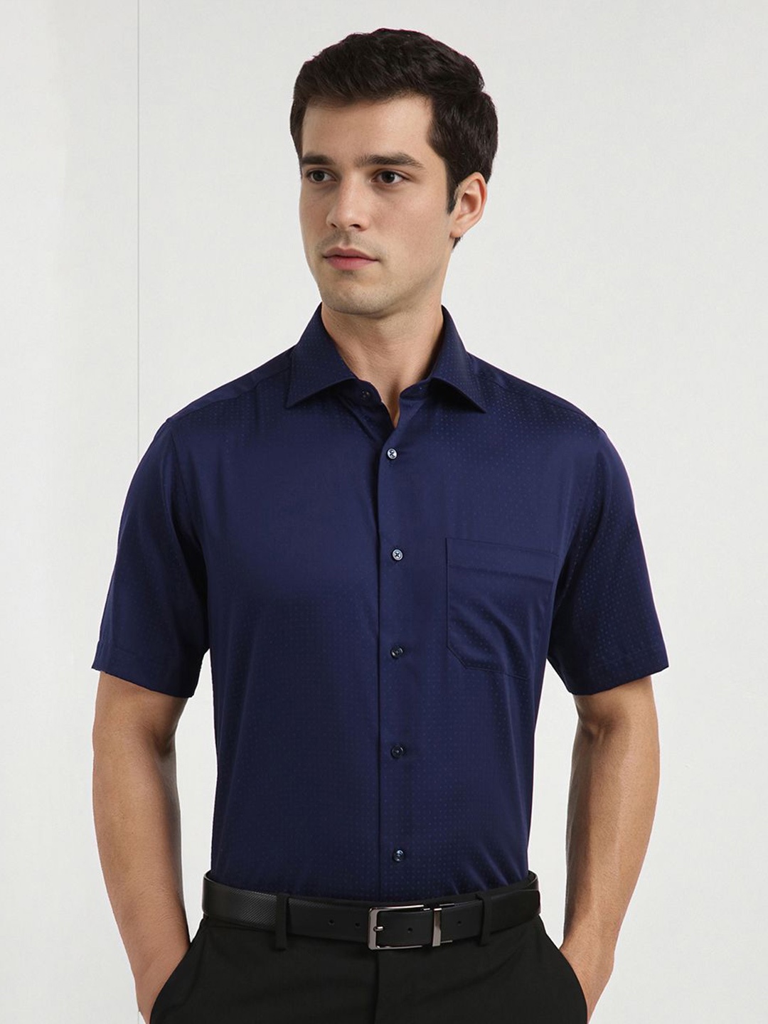 

Allen Solly Sport Men Opaque Formal Shirt, Navy blue